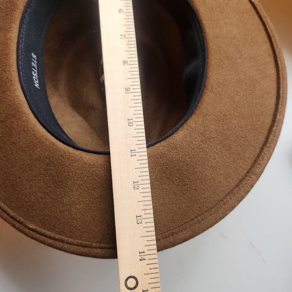 STETSON Men’s Snowden Hat Large Brown 100% Wool Crushable Western Fedora Outdoor - Picture 13 of 14